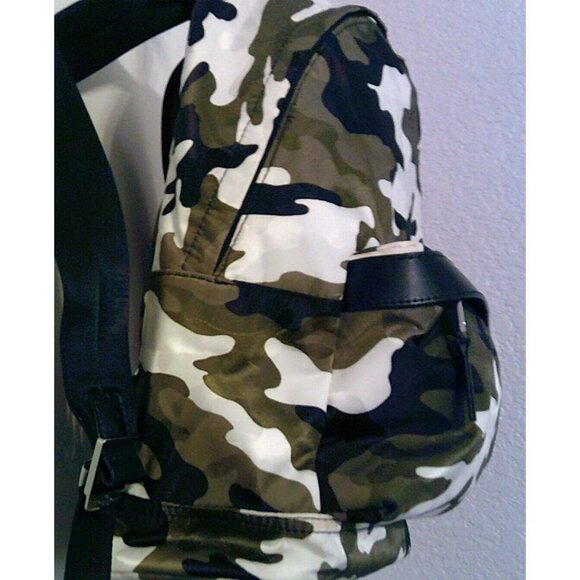 Michael Kors Backpack army green camouflage laptop school work travel bag style - Picture 5 of 16